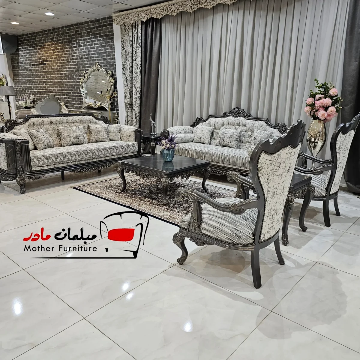 مدل زیبای سانیا چوب سوپر راش گرجستان فوم سرد و فنر پاکتی ناهارخوری از ۴ نفره تا ۱۲ نفره (1)