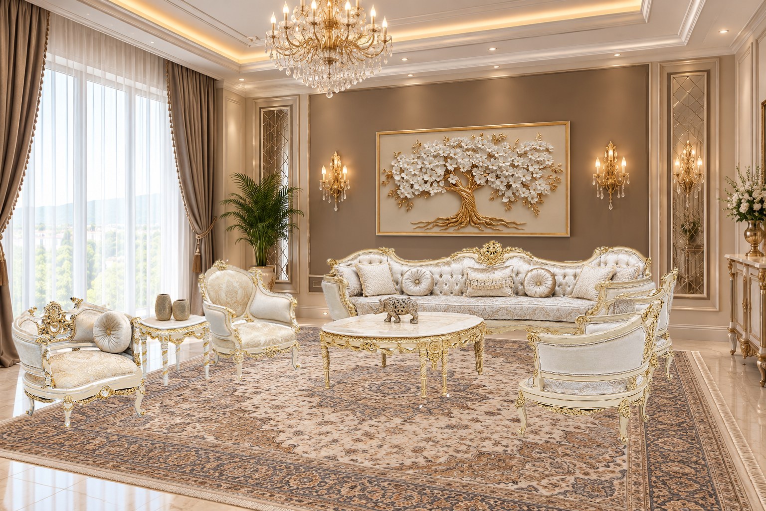 مبل سلطنتی چوبی